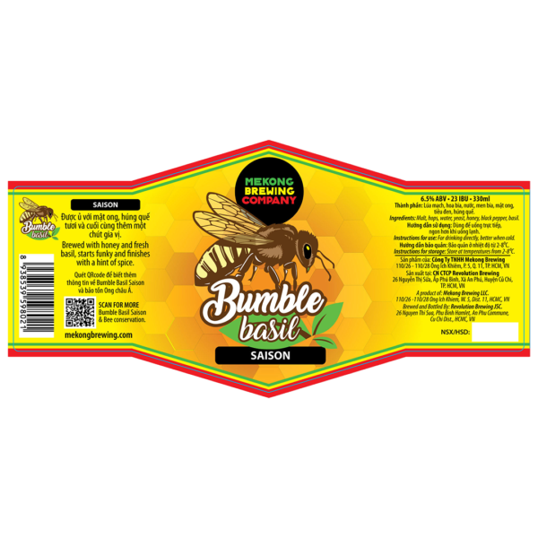 Mekong Bumble Basil Saison Label