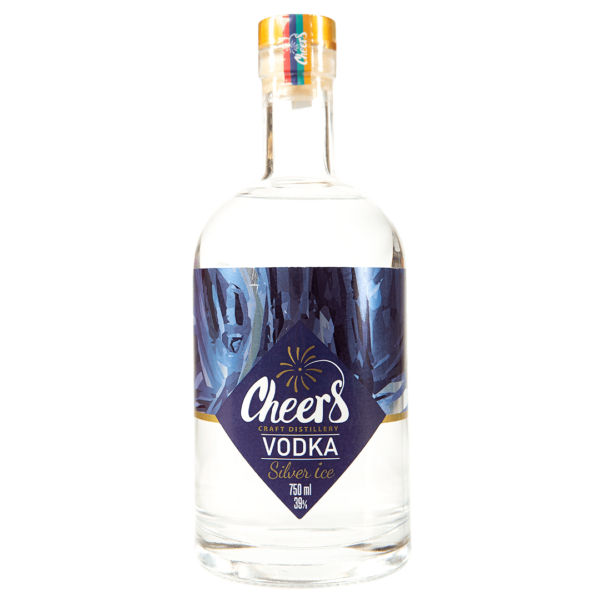 Cheers Silver Ice Vodka Bottle