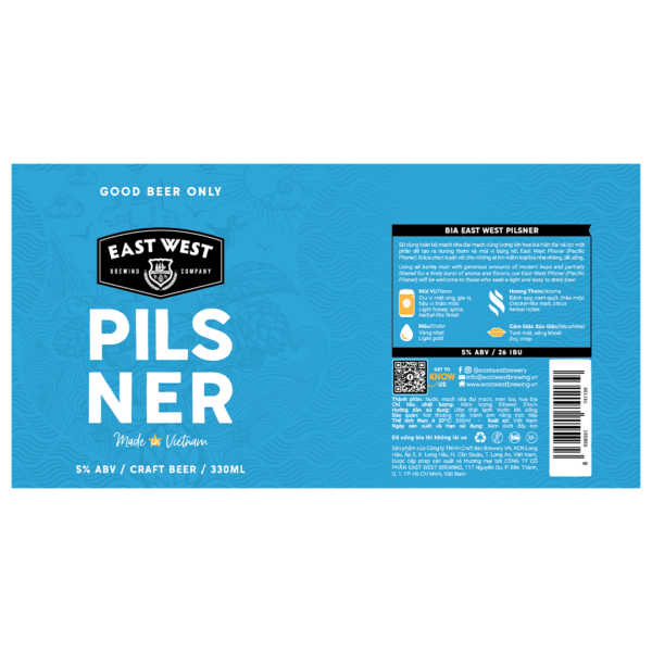 East West Pacific Pilsner Label