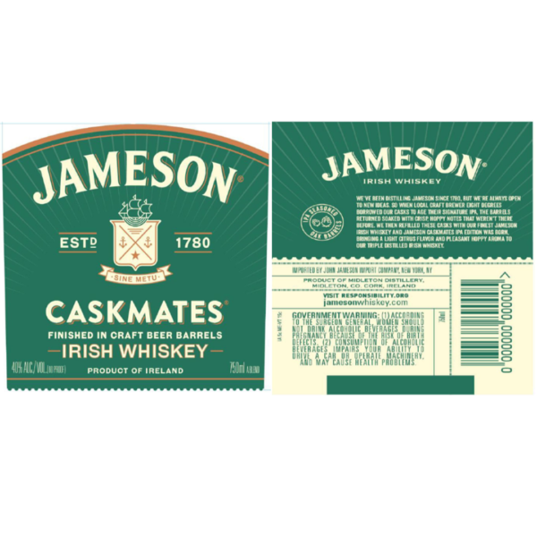 Jameson Whiskey IPA Label