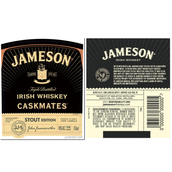 Jameson Whiskey Stout Label