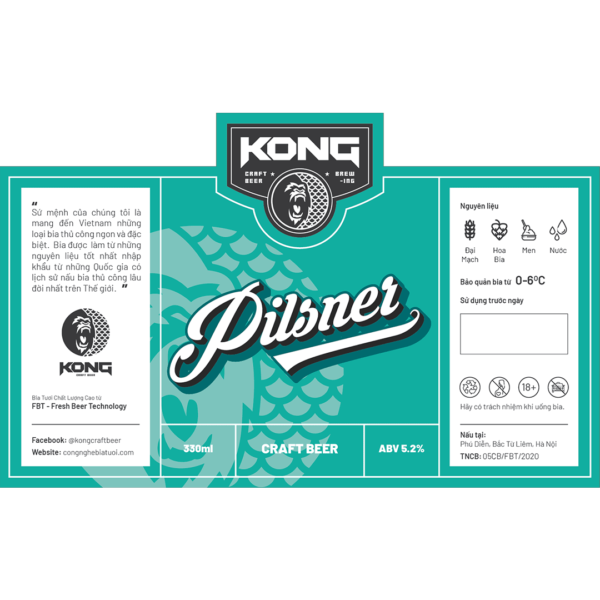 Kong Pilsner IPA Label