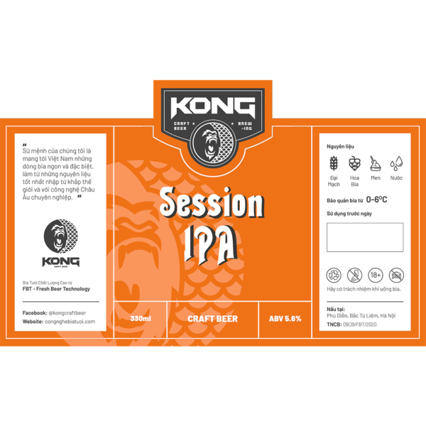 Kong Session IPA Label