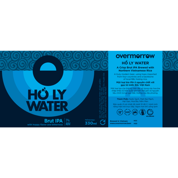 Overmorrow Hồ Ly Water Brut IPA Label