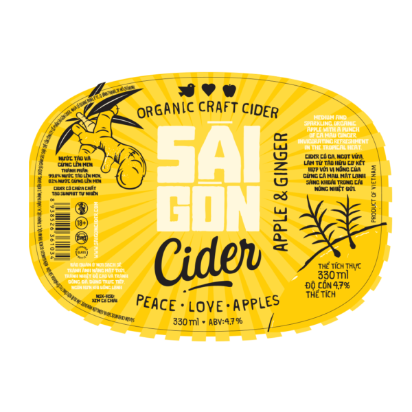 Saigon Cider Apple & Ginger Label