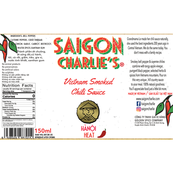 Saigon Charlie's Hà Nội Heat Chili Sauce