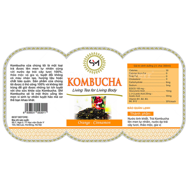 SM Kombucha Orange Cinnamon Label