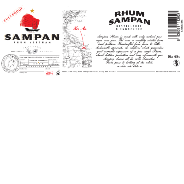 Sampan Rhum 65% Full Label