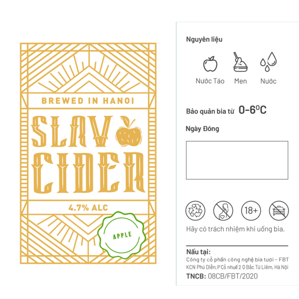Slav Original Apple Cider Label