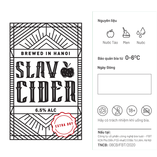 Slav Dry Cider Label