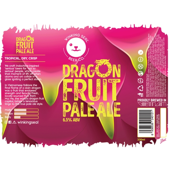 Winking Seal Dragon Fruit Pale Ale Label