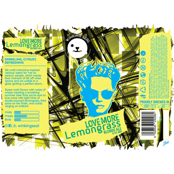 Winking Seal Lovemore Lemongrass Blonde Ale Label