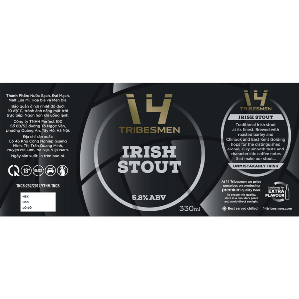 14 Tribesmen Irish Stout Label