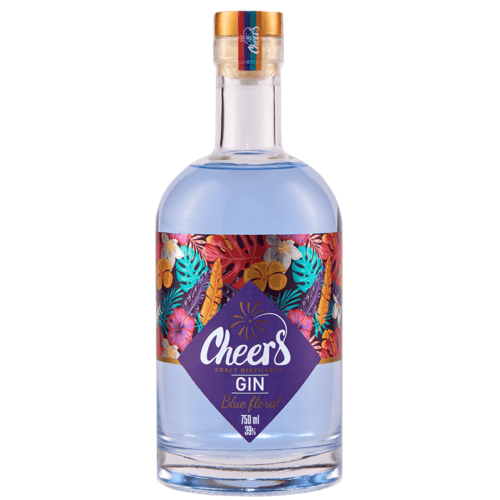 Cheers Gin Blue Floral