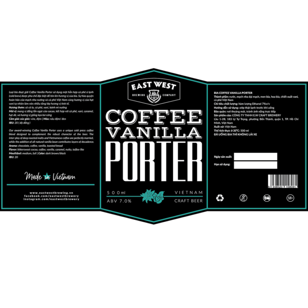 East West Coffee Vanilla Porter Label
