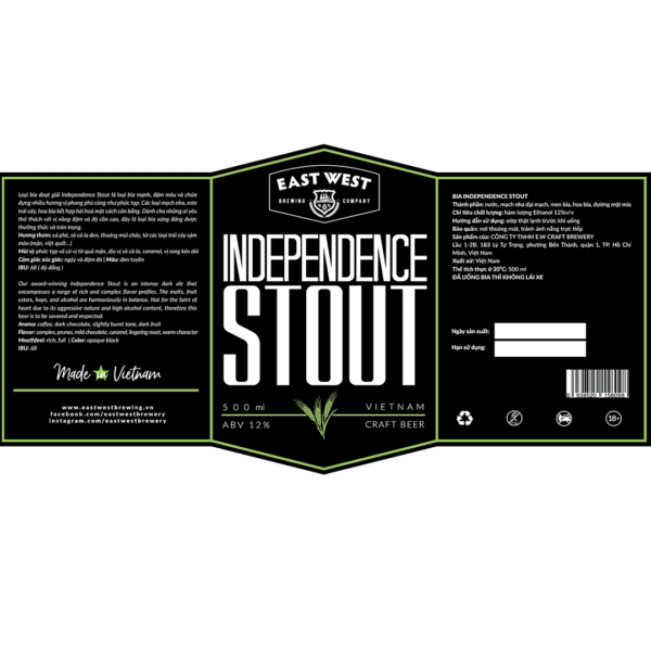 East West Independence Stout Label