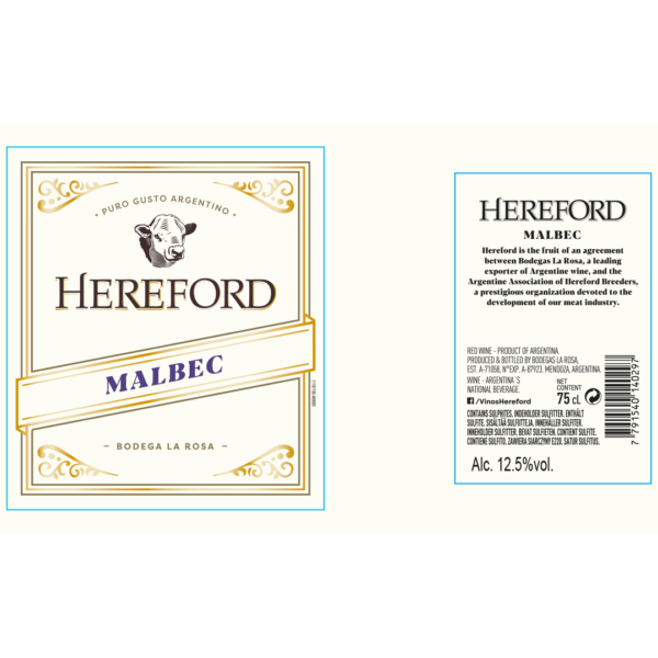Hereford Malbec Label