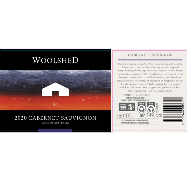 Woolshed Cabernet Sauvignon Label