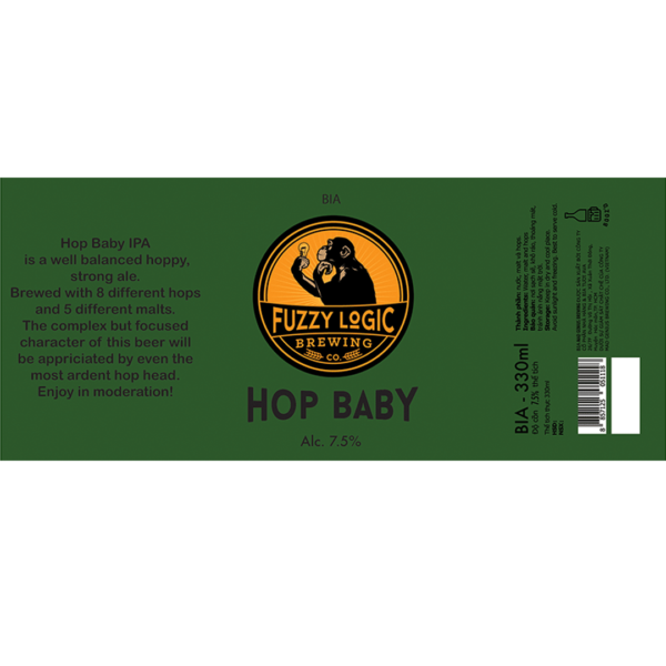 Fuzzy Logic Hop Baby IPA Label