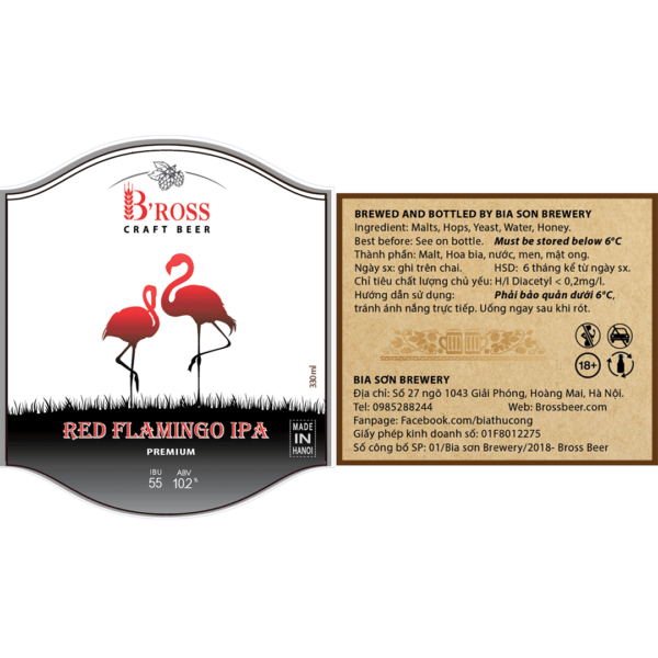 Bross Red Flamingo IPA Label
