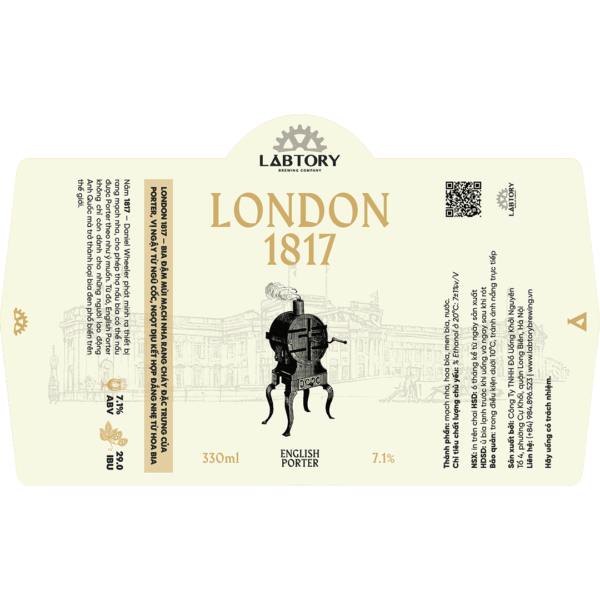 Labtory London 1817 English Porter Label