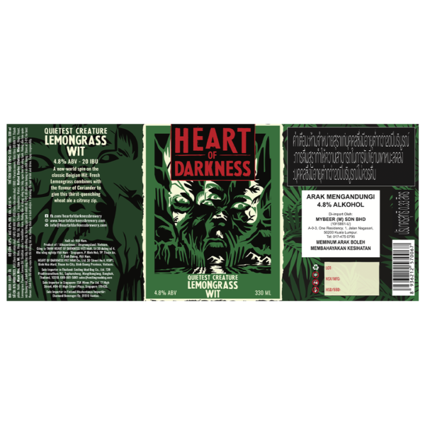 Heart of Darkness Quietest Creature Lemongrass Wit Label