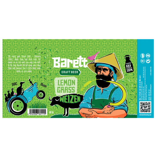 Barett Craft Beer Lemongrass Weizen LABEL