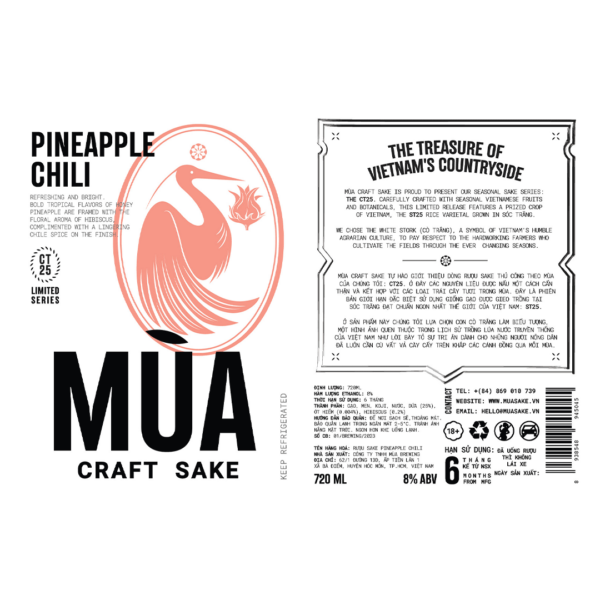 Mùa Craft Sake Pineapple Chili LABEL