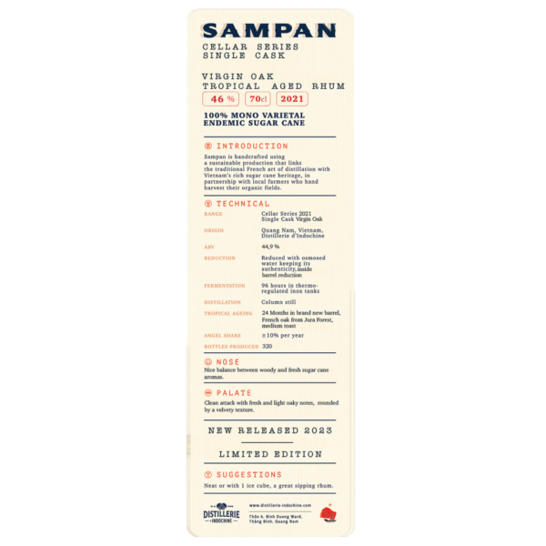 Sampan Rhum Cellar Series 2021 Virgin Oak LABEL