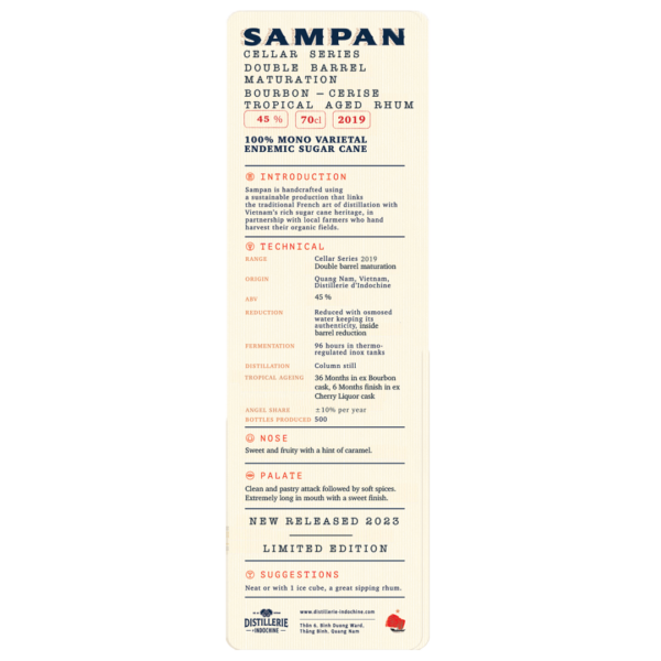 Sampan Rhum Cellar Series 2019 Bourbon – Cerise LABEL
