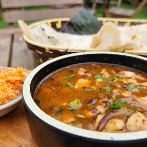 Chicken Curry Dip Paratha