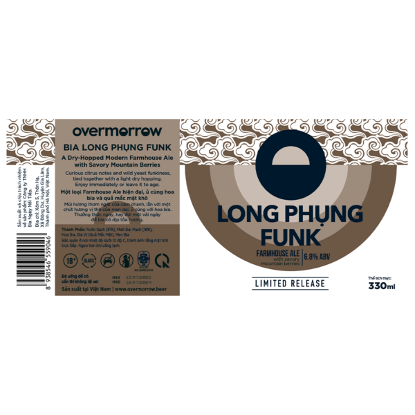 Overmorrow Long Phụng Funk Farmhouse Ale Label
