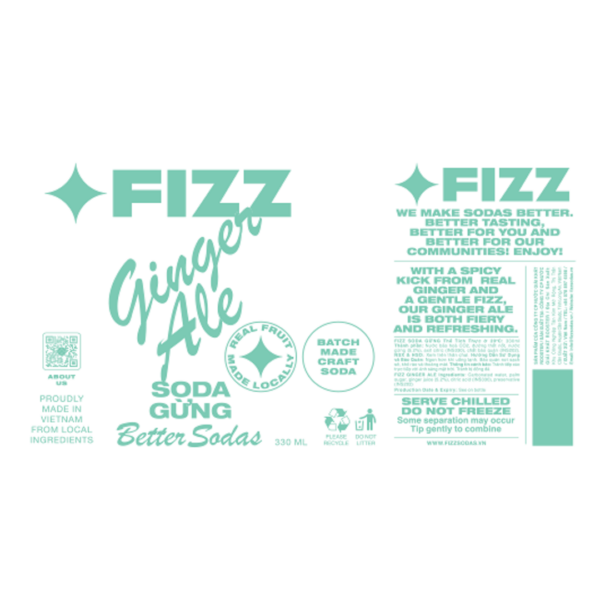 Fizz Ginger Ale Soda Label