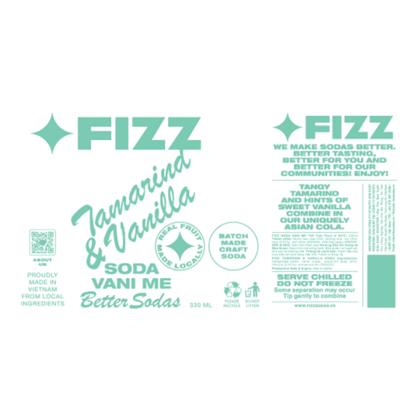 Fizz Tamarind & Vanilla Soda Label