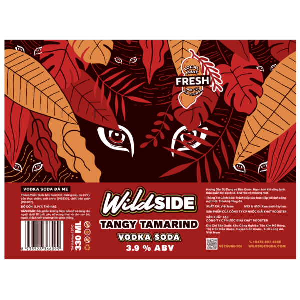 Wildside Tangy Tamarind Hard Soda Label